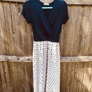 Navy and Paisley Maxi Dress- M